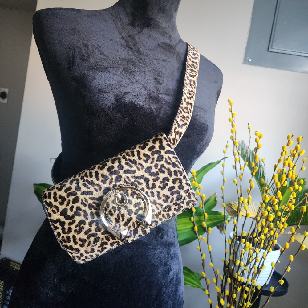 Jimmy Choo Leopard Print Madeline Belt Bag